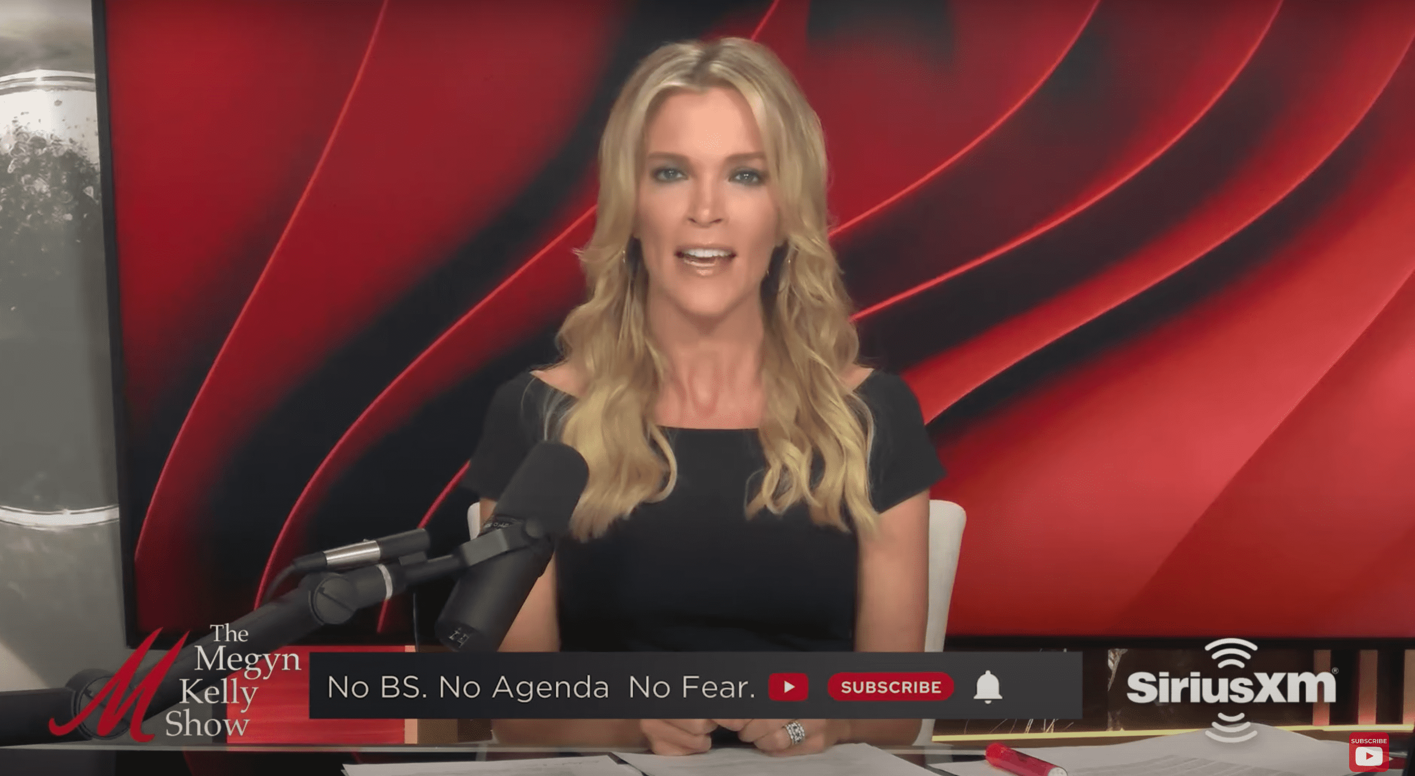 Megyn Kelly was ecstatic to introduce her 'red' background on the podcast (@MegynKelly/YouTube)