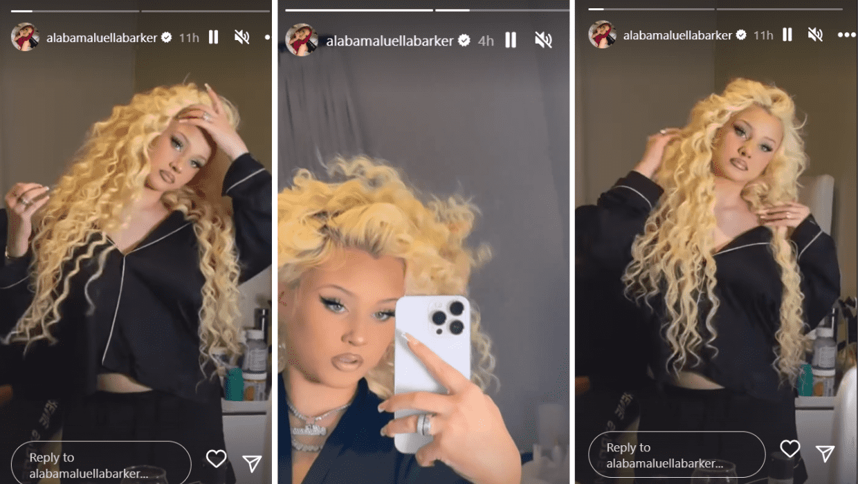 Travis Barker's daughter Alabama Barker sizzles in curly look (Instagram/@alabamaluellabarker)