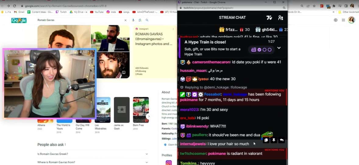 Twitch star Pokimane discusses about the idea of dating older men in her latest livestream (Pokimane/Twitch)