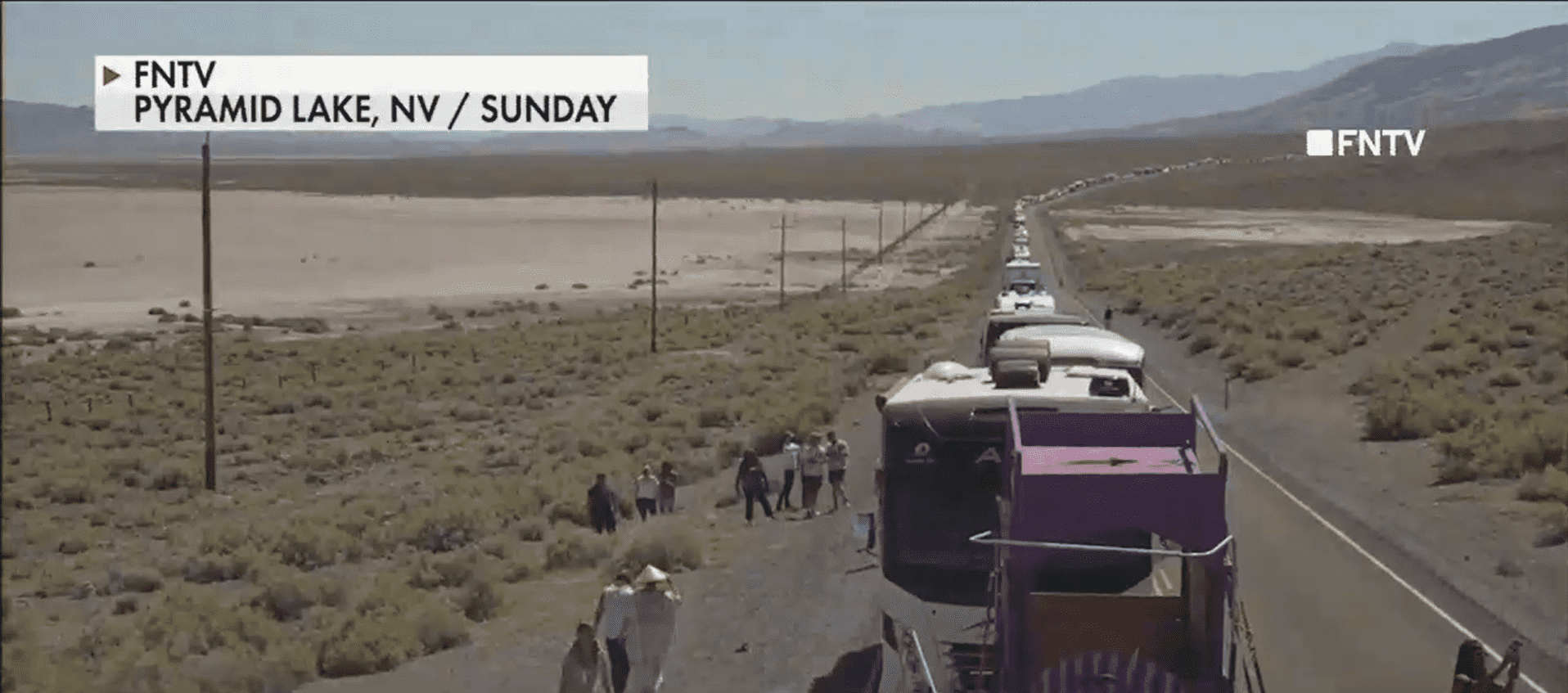 Miles long traffic jam caused by climate change protestors on the only road leading to Nevada (Fox News)