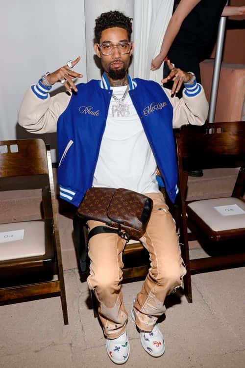 PnB Rock attends the RHUDE SS22 Runway Show on June 23, 2021 in Beverly Hills, California.